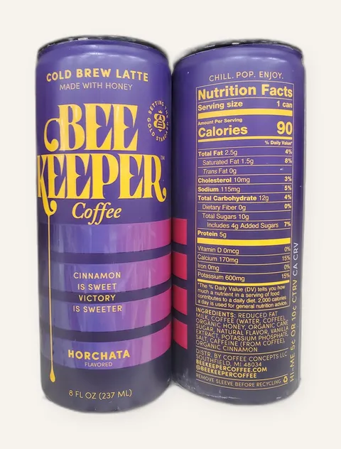 Bee Keeper Coffee Horchata Latte can