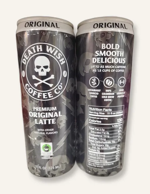 Death Wish Coffee Original Latte can
