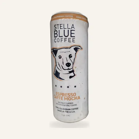 Stella Blue Coffee Caffe Mocha Latte can